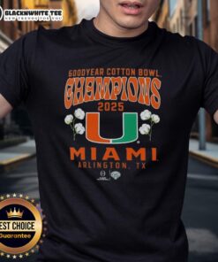 Hot Miami Hurricanes 2025 CFP Cotton Bowl Champions T-Shirt showcasing hometown pride and team spirit.