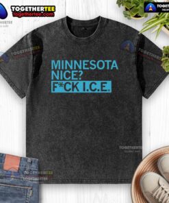 Hot Minnesota Awesome Fck I.C.E. Washed T-Shirt featuring a trendy design and soft fabric, perfect for casual wear.