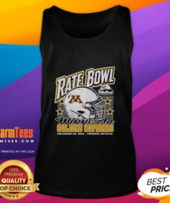Stylish tank top featuring the Hot Minnesota Golden Gophers 2025 Rate Bowl design, perfect for fans in Phoenix, Arizona.