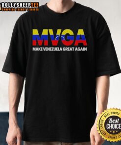 Hot Mvga Make Venezuela Great Again T-Shirt featuring bold text and vibrant colors, perfect for proud Venezuelan supporters.