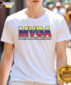 Hot Mvga Make Venezuela Great Again T-Shirt featuring bold graphics and vibrant colors, perfect for expressing patriotism.