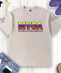 Hot MVGA Make Venezuela Great Again washed t-shirt, featuring a trendy design and comfortable fit for casual wear.