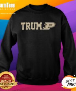 Hot Purdue Boilermakers football sweatshirt featuring a bold Trump logo design, perfect for fans and supporters.