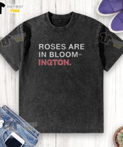 Hot Roses in Bloomington, Indiana for Hoosiers Football Rose Bowl 2025 on a washed t-shirt, showcasing team spirit.