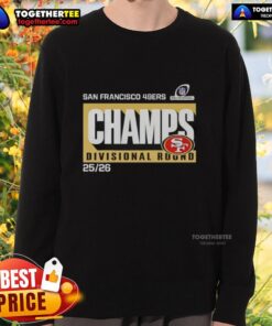 Hot San Francisco 49ers NFC Divisional Round Champions 2026 Sweatshirt featuring team logo and vibrant colors.
