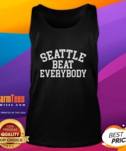 Hot Seattle Beat Everybody Tank Top featuring a bold graphic design, perfect for summer fashion and sports enthusiasts.