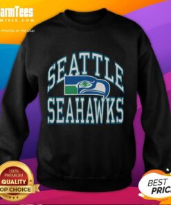 Stylish Hot Seattle Seahawks Arch Sweatshirt in navy blue, perfect for fans supporting their team in comfort.