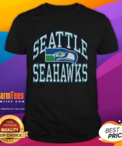 Hot Seattle Seahawks Arch T-Shirt featuring bold team graphics in vibrant colors, perfect for game day or casual wear.