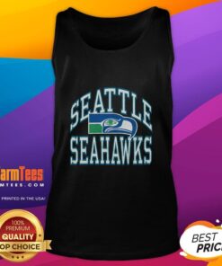 Alt Text: Stylish Hot Seattle Seahawks Arch Tank Top for fans, featuring bold team colors and logo, perfect for game day.