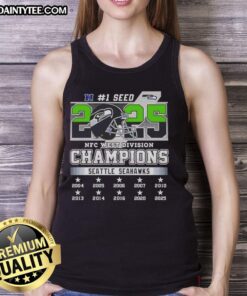 Alt Text: Stylish Hot Seattle Seahawks NFC West Division Champions 1 Seed tank top, perfect for fans showing team pride.