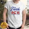 Hot Snowy Fuck Ice No Human Is Illegal T-Shirt featuring bold text design on a stylish tee, promoting inclusivity.