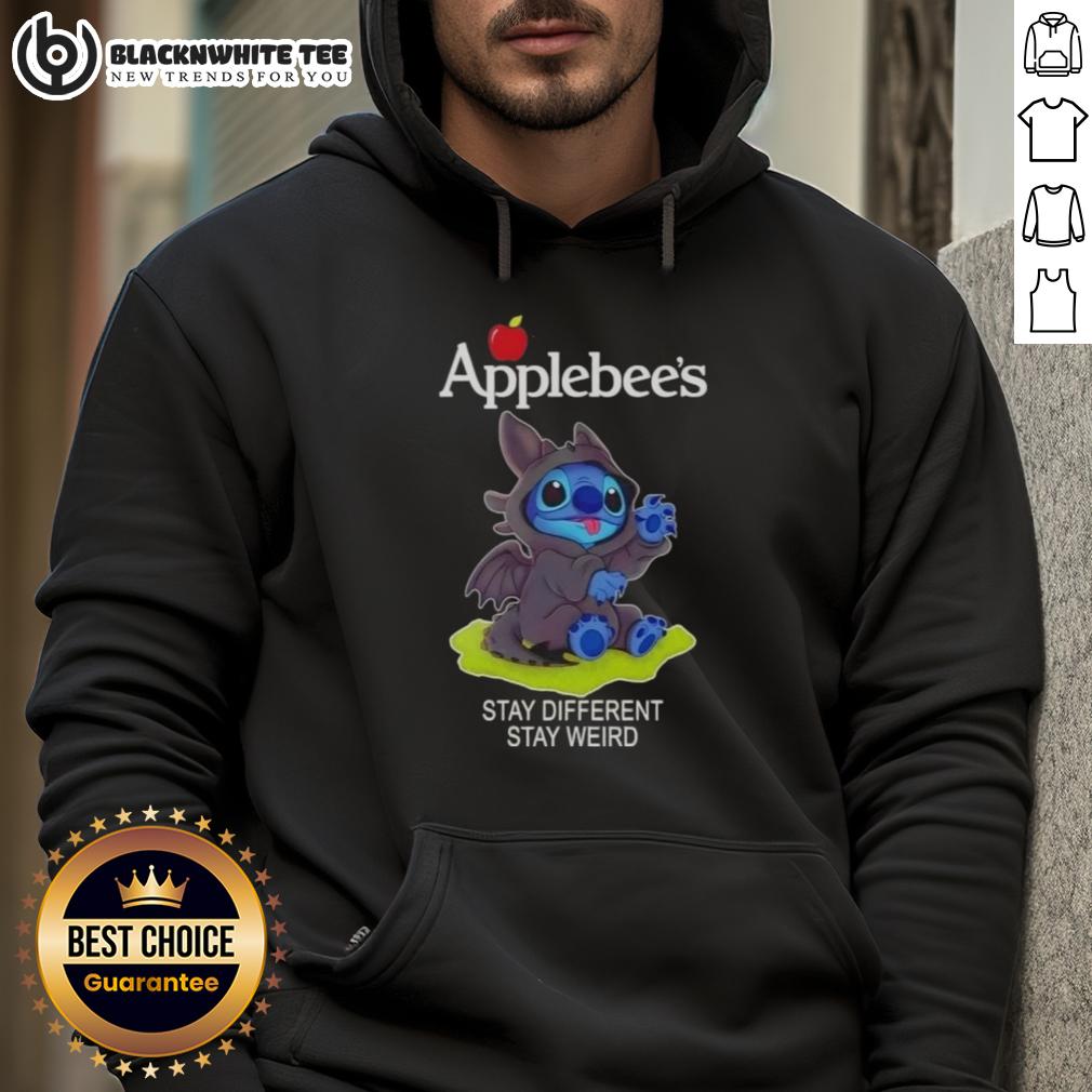 Hot Stitch Cosplay Toothless X Applebee’S Stay Different Stay Weird Hoodie Hot Stitch Cosplay Toothless X Applebee's hoodie showcasing unique design, perfect for fans of quirky fashion.