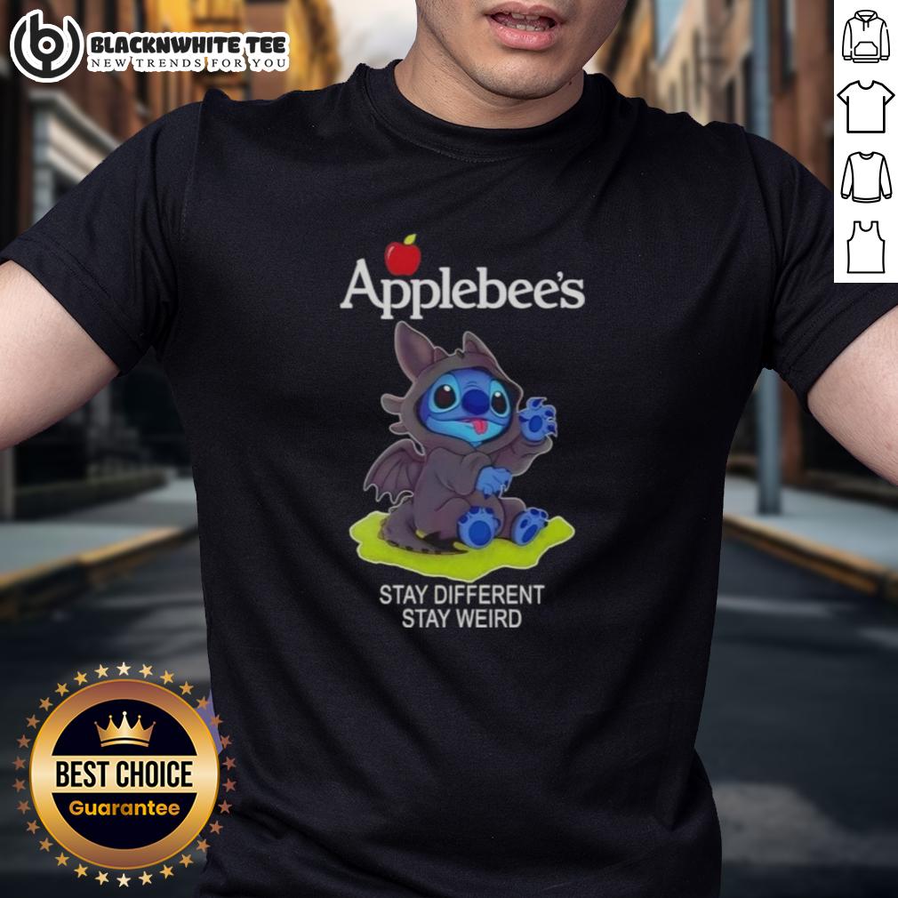 Hot Stitch Cosplay Toothless X Applebee’S Stay Different Stay Weird T Shirt Alt Text: Hot Stitch Cosplay Toothless X Applebees Stay Different Stay Weird T-Shirt featuring vibrant designs and unique graphics.
