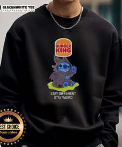 Hot Stitch Cosplay Toothless X Burger King sweatshirt featuring a unique design, perfect for fans of quirky fashion.