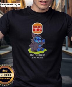 Hot Stitch Cosplay Toothless X Burger King T-Shirt featuring unique design, perfect for fans of quirky fashion and cosplay.