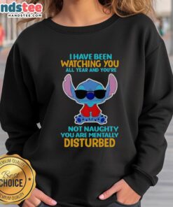 Hot Stitch sweatshirt with 'I Have Been Watching You All Year' slogan, perfect for quirky fashion lovers.