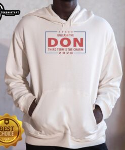 Hot Unleash The Don Third Terms The Charm 2028 Hoodie in black, featuring bold graphic design and modern fit.