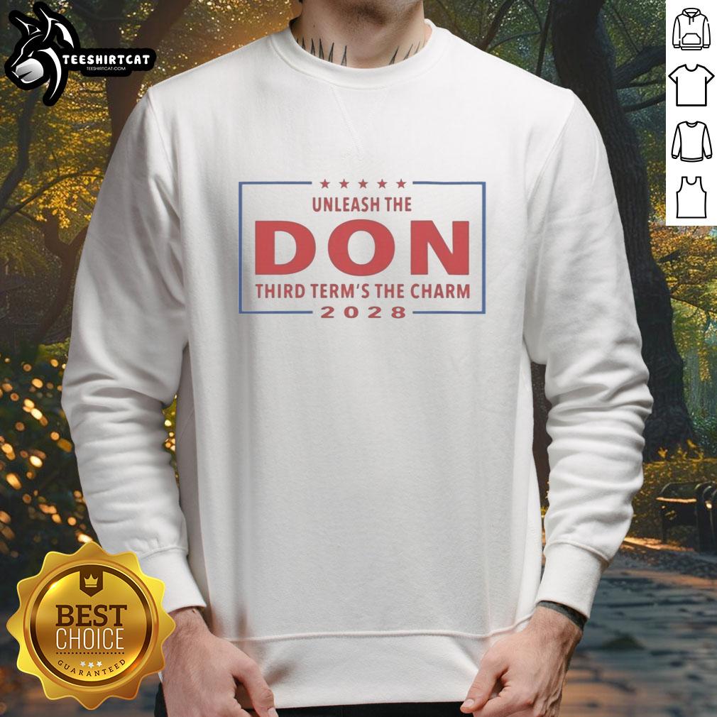 hot-unleash-the-don-third-terms-the-charm-2028-sweatshirt 2028 Hot Unleash The Don Third Terms sweatshirt featuring bold graphics and vibrant colors, perfect for trendsetters.