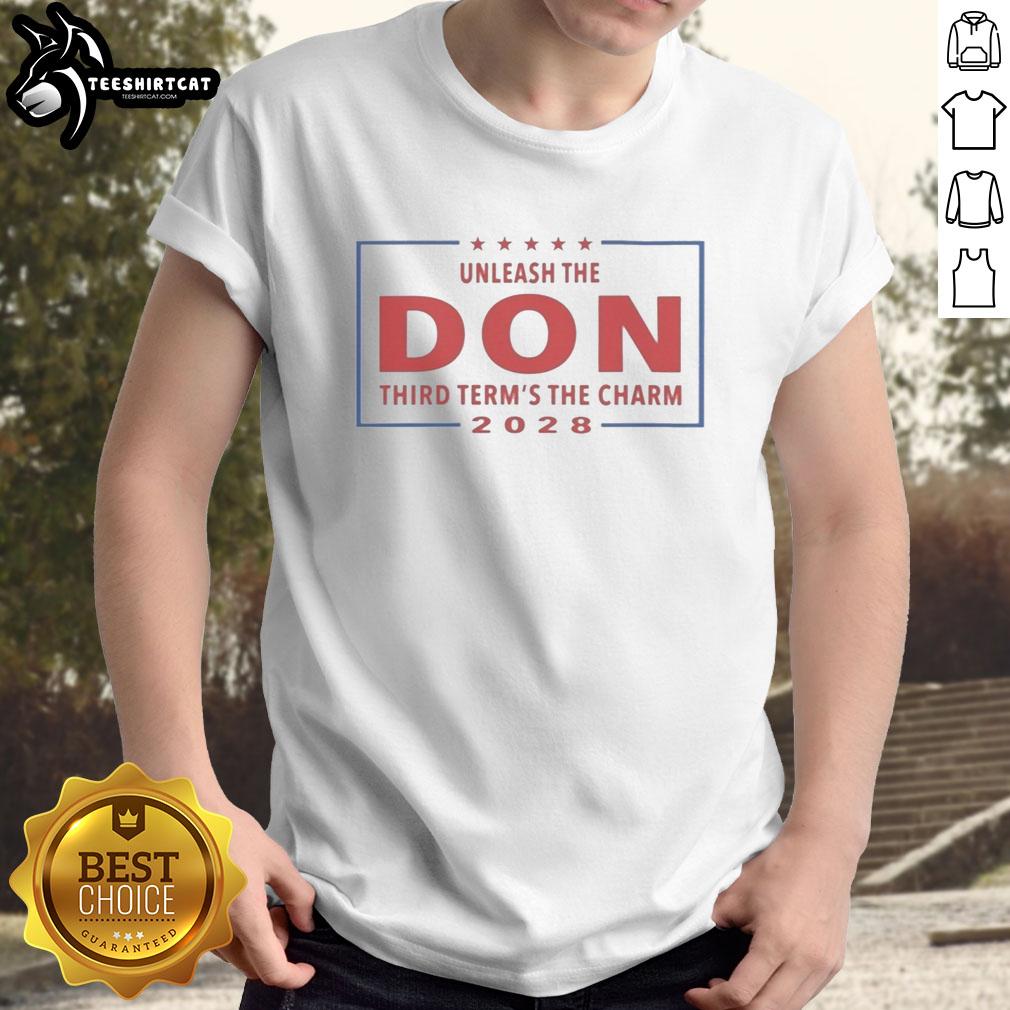 hot-unleash-the-don-third-terms-the-charm-2028-t-shirt-1 Hot Unleash The Don Third Term's The Charm 2028 T-Shirt featuring bold graphics for political campaign enthusiasts.