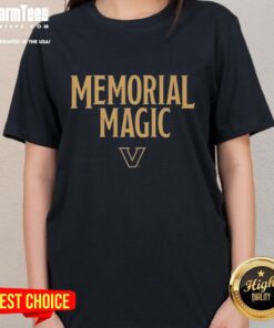 Hot Vanderbilt Basketball Memorial Magic Ladies Tee featuring vibrant team colors and logo for stylish fan apparel.