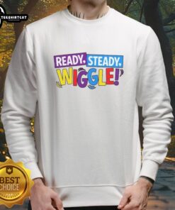 Hot Wiggles Inspired Ready Steady Wiggle Sweatshirt featuring vibrant colors and playful design for children's fashion.