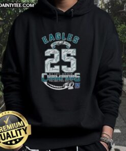 Alt Text: Philadelphia Eagles NFC East Division Champions hoodie with signatures, celebrating the 2025 victory.