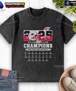 New England Patriots washed t-shirt celebrating their 2025 AFC South Division Champions title.