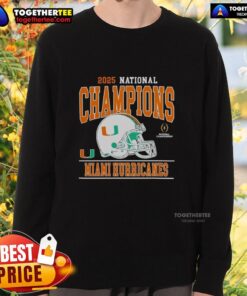 Nice 2025 CFP National Champions Miami Hurricanes football sweatshirt in vibrant colors, perfect for fans and collectors.