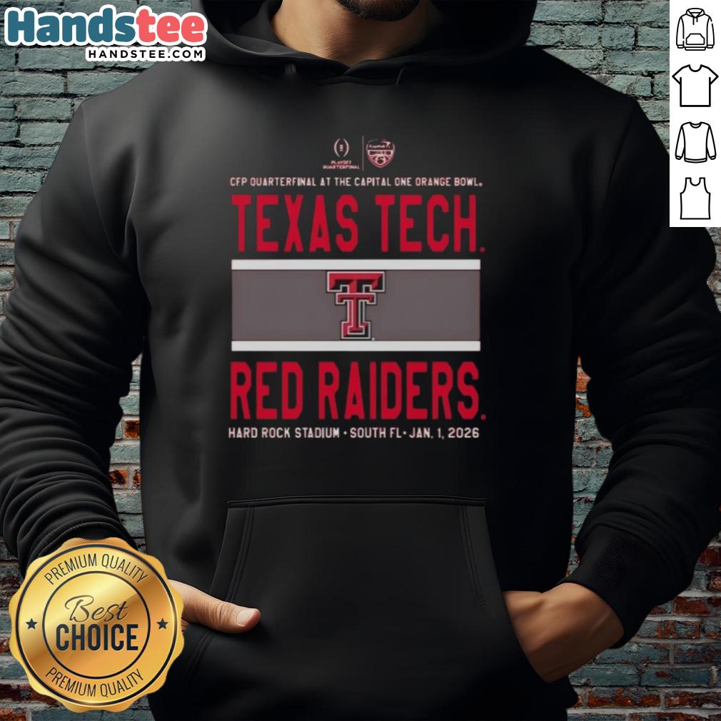 nice-2026-cfp-quarterfinal-at-the-capital-one-orange-bowl-texas-tech-red-raiders-logo-hoodie Alt Text: Texas Tech Red Raiders logo hoodie featured at the Nice 2026 CFP Quarterfinal at the Capital One Orange Bowl.