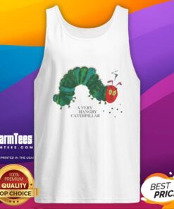 Alt Text: Cute 'Nice A Very Hangry Caterpillar' tank top featuring a colorful caterpillar design, perfect for kids' summer fashion.