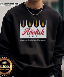 Nice Abolish Ice sweatshirt from the Land of Sky Blue Waters, featuring a stylish design and vibrant colors.