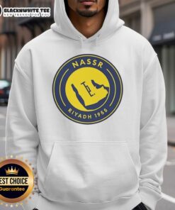 Stylish Nice Al Nassr 1955 logo hoodie featuring vibrant colors and a modern design for fans of the football club.