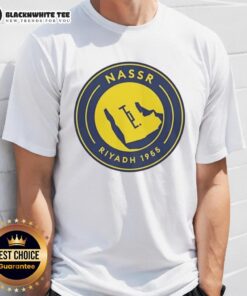 Nice Al Nassr 1955 Logo T-Shirt featuring the iconic club emblem in vibrant colors on a stylish tee.