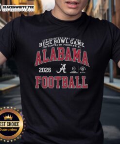 2026 Alabama Crimson Tide CFP Quarterfinal Rose Bowl Game T-Shirt showcasing team spirit and game day style.