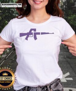 Los Angeles Lakers Icon Ladies Tee featuring a stylish Nice AR Rifle design for fans and fashion enthusiasts.