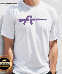 Los Angeles Lakers Icon T-Shirt featuring a stylish AR rifle design for fans and collectors.
