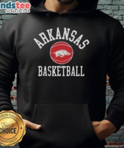 Nice Arkansas Razorbacks basketball hoodie in red, showcasing team logo and stylish design for fans and athletes.
