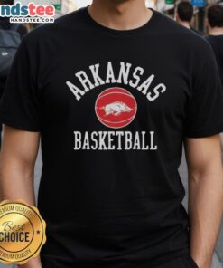 Nice Arkansas Razorbacks basketball t-shirt featuring bold team colors and logo, perfect for fans and game day attire.