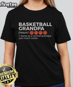 Alt Text: Cool ladies tee featuring 'Nice Basketball Grandpa' definition, perfect for proud grandpas who love basketball.