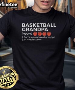 Cool T-shirt design featuring 'Nice Basketball Grandpa' definition, highlighting a grandpa's fun and sporty side.
