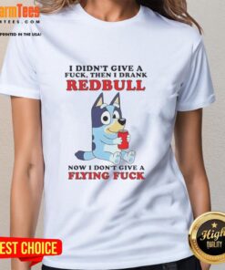 Nice Bluey I Didn't Give A F*ck Tee - Fun ladies' shirt design featuring bold text and vibrant colors, perfect for casual wear.