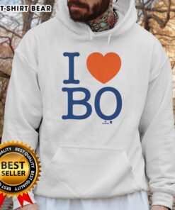 Nice Bo Bichette I Heart Bo hoodie featuring vibrant graphics celebrating the Toronto Blue Jays star player.
