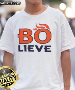 Nice Bo-Lieve Denver Broncos T-Shirt featuring vibrant team colors and a bold design for fans and collectors.