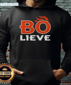 Nice Bo Nix Believe Denver Broncos football hoodie showcasing team colors and logo, perfect for fans and game days.
