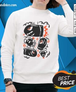 Stylish Nice Bob-Ombing Run Sweatshirt featuring vibrant colors and a playful design inspired by video games.