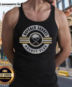 Vintage Buffalo Sabres tank top featuring a stylish surround design, perfect for sports fans and casual wear.