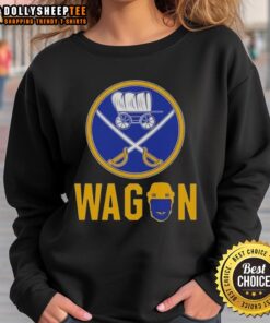Buffalo Sabres wagon logo sweatshirt featuring a stylish design for fans, perfect for game day and casual wear.