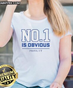 Provo UT ladies tee featuring 'Nice BYU No. 1' design, perfect for fans of Brigham Young University apparel.