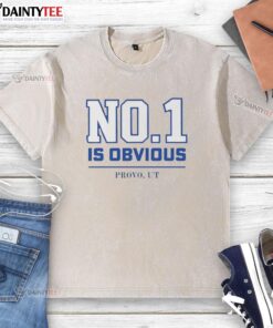 Nice BYU No. 1 is Obvious Provo UT washed t-shirt featuring a stylish design for BYU fans and apparel enthusiasts.