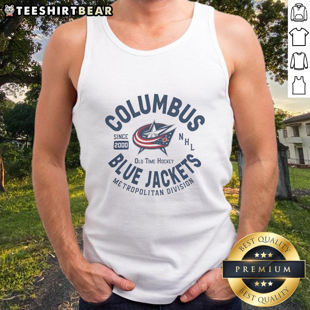 nice-columbus-blue-jackets-metropolitan-division-old-time-hockey-nhl-since-2000-tank-top Columbus Blue Jackets tank top featuring old-time hockey design, celebrating NHL Metropolitan Division since 2000.